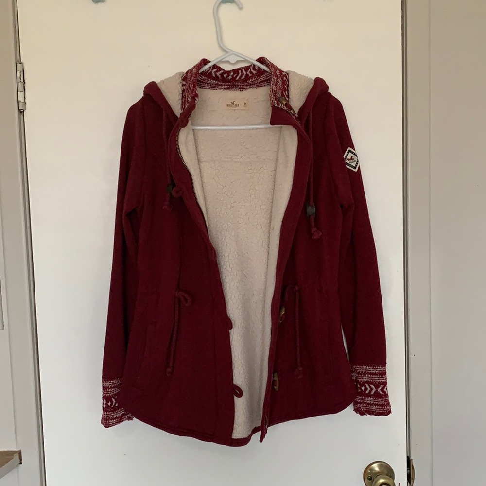 Maroon Fuzzy Coat